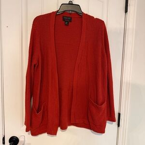 Rachel Zoe Vibrant Burnt Orange Cardigan